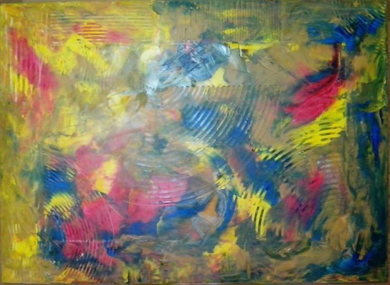 модальный фантазии(Modal Fantasy) Oil on canvas 650X900mm by BobHOK Artist of the style of abstract expressionism from Dhaka Bangladesh